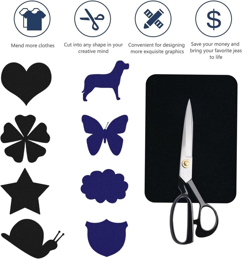 MOONSJONES Iron on Patches for Fabric Clothes, Iron-on Patch Repairing Inside & Outside Holes for Jeans, Backpacks, Down Jackets, Hat, Pants, Sweaters (7.5 cm x 10.5 cm) - 12Pcs - Image 5